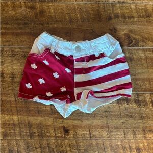 Toddler Red and White Shorts
